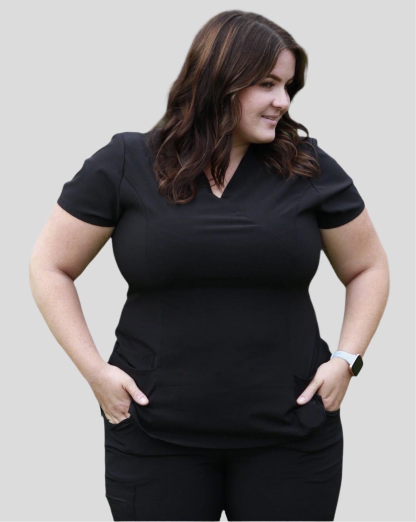 lux scrubs, women's scrub top