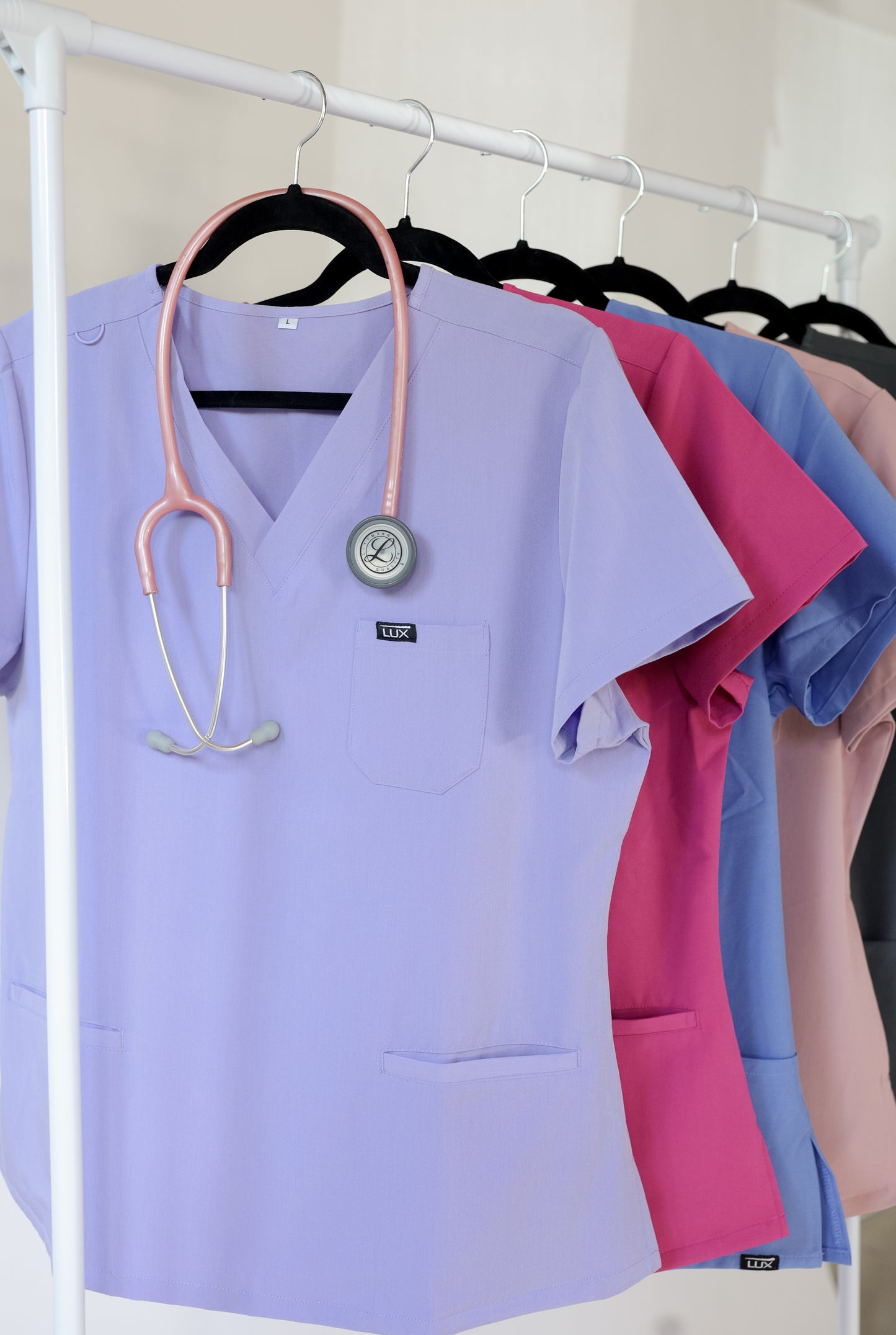 lux scrubs lilac purple