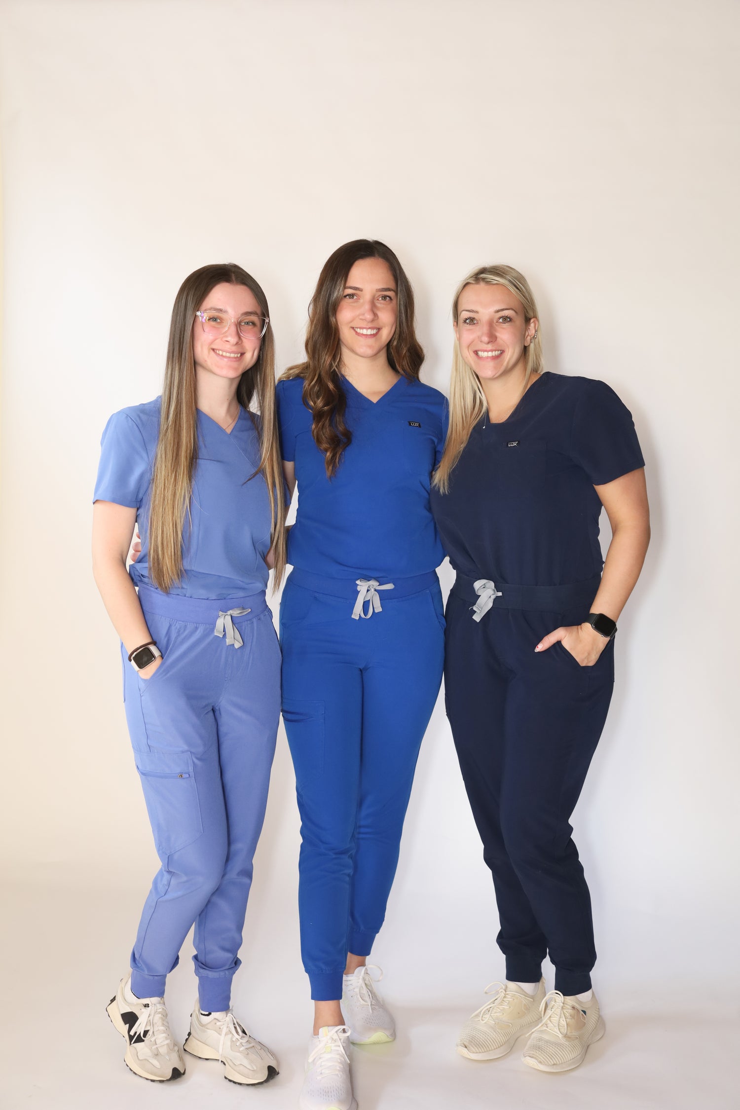 womens variety of blue scrubs