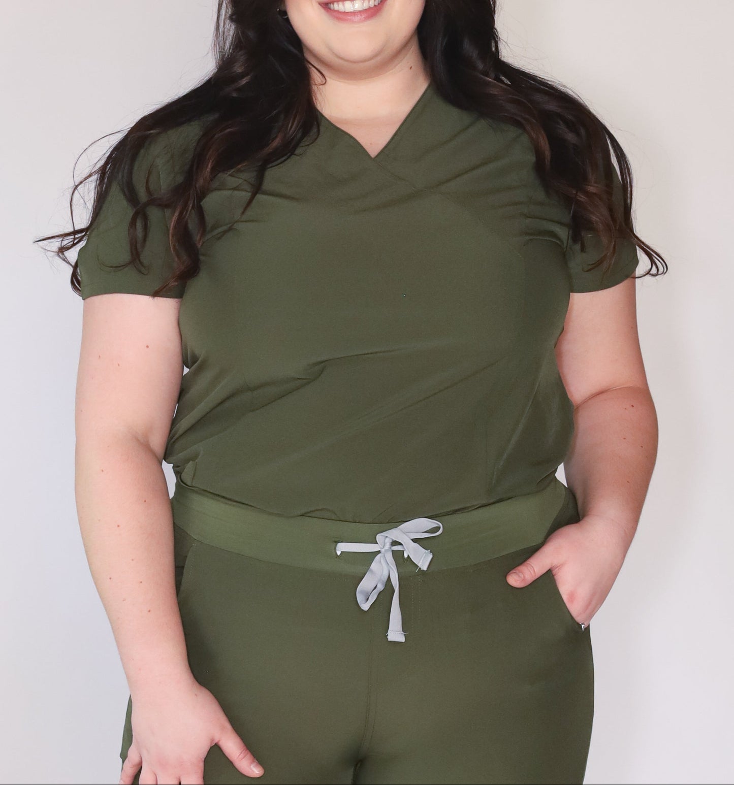 lux scrubs olive green
