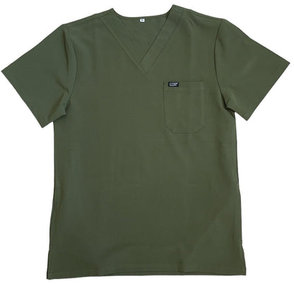 Lux Scrubs Olive green scrub top mens 